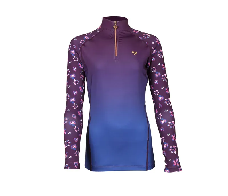 Aubrion Young Rider Hyde Park Base Layer in Flower