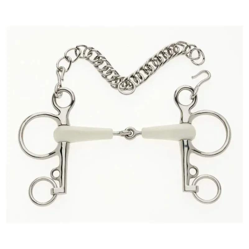 Lorina Flexi Jointed Pelham in White