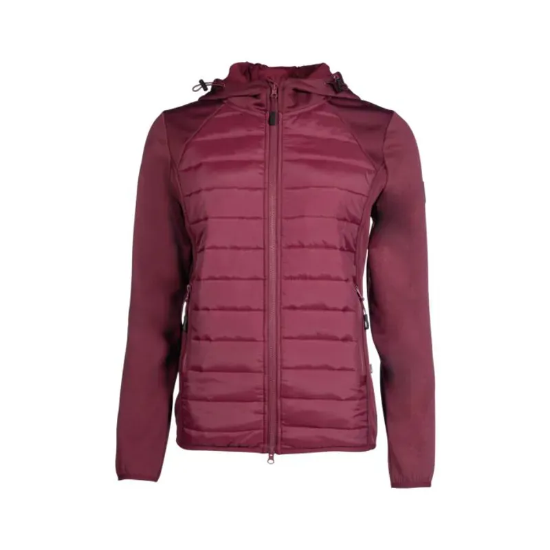 Hkm Style Sweat Jacket in Wine Red