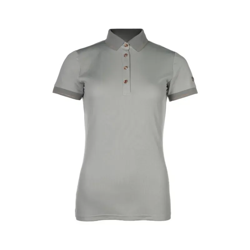 Hkm Rosegold Glamour Style Polo Shirt in Grey/Rose-Gold