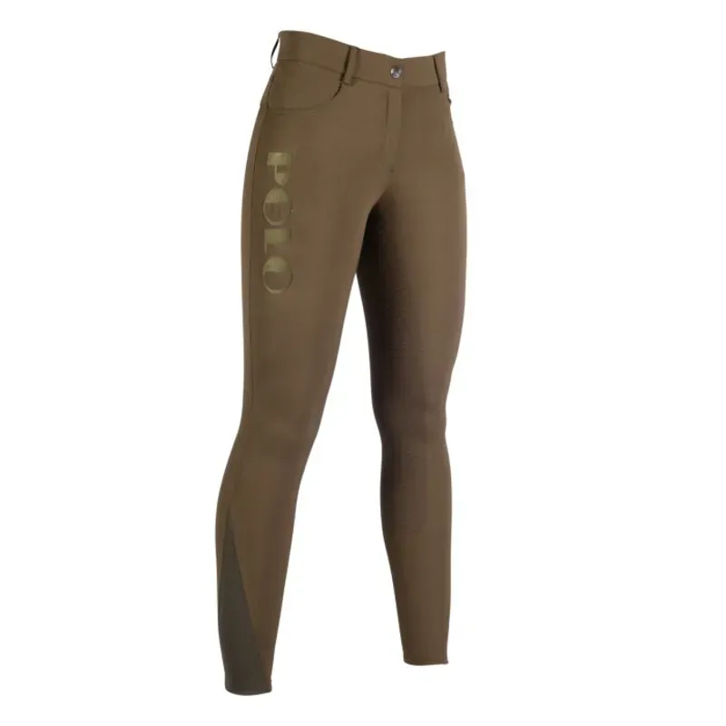 Hkm Buenos Aires Silicone Full Seat Riding Breeches in Olive Green