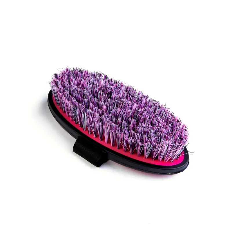 Shires Large Ezi-Groom Body Brush in Bright Pink-1