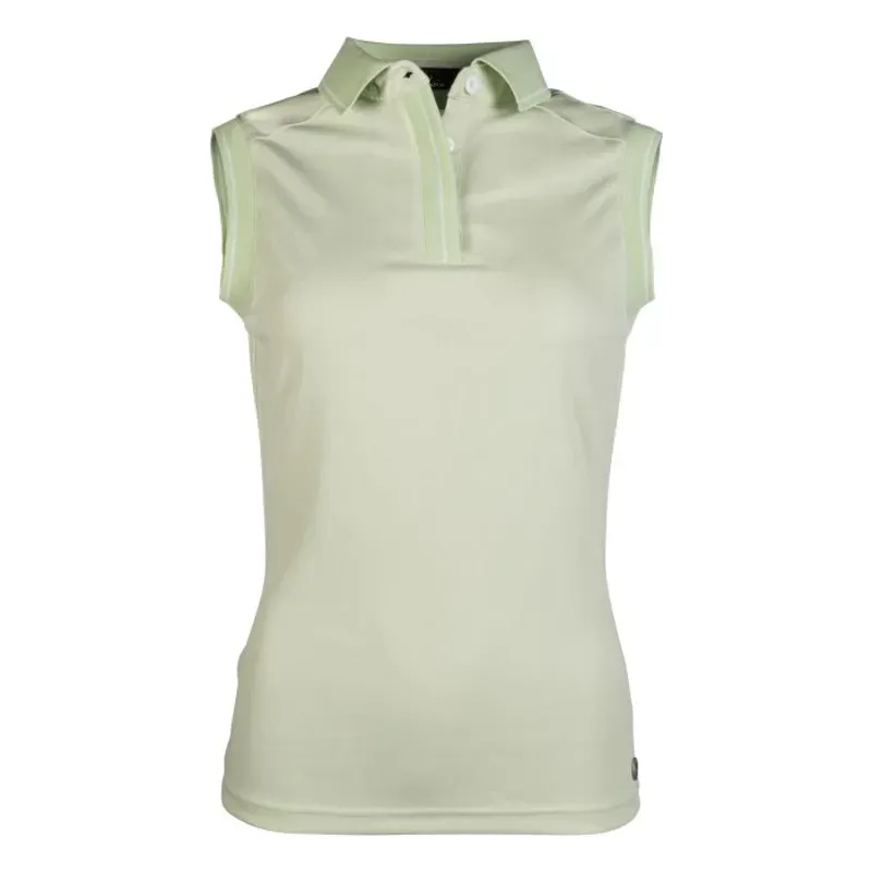 Hkm Catherine Sleeveless Polo Shirt in Pistachio