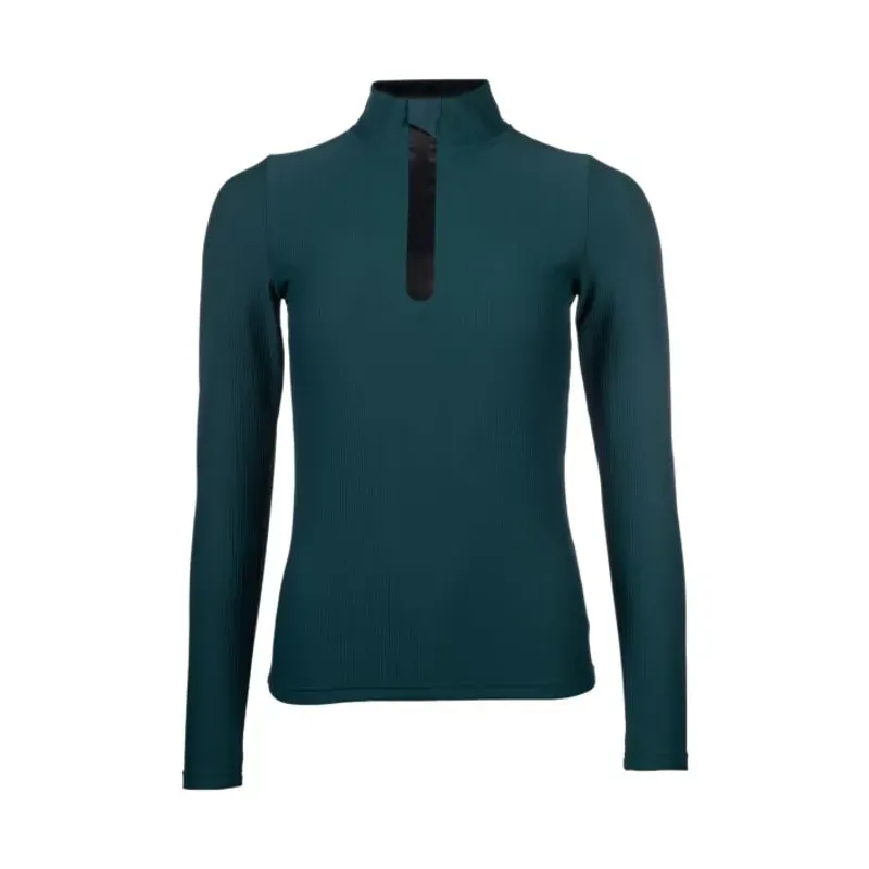 Hkm Livigno Ribbed Functional Shirt in Deep Green
