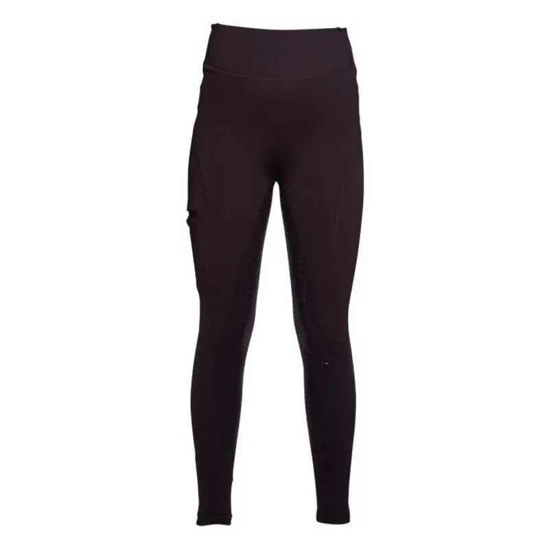 Hkm Rio Silicone Full Seat Riding Leggings in Dark Brown