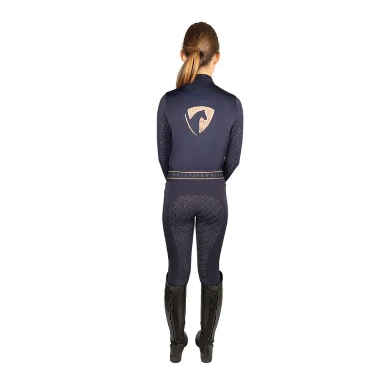 Hy Equestrian Elevate Allure Mizs Base Layer in Navy/Rose Gold-1