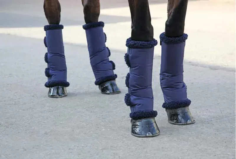 Shires Short Fleece Lined Travel Boots In Blue