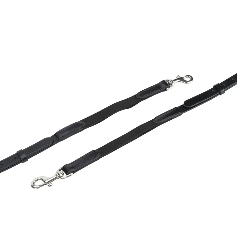Velociti 32 x 5/8 inch Aviemore Leather And Elastic Side Reins in Black
