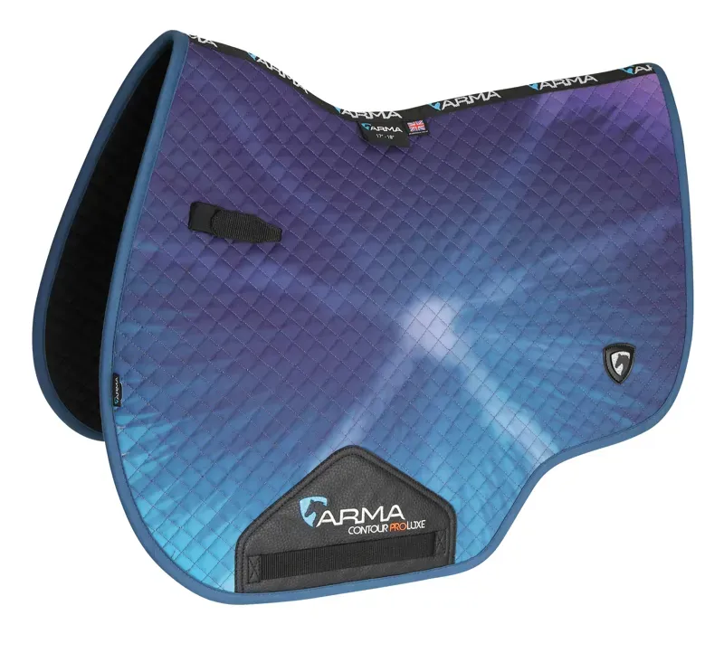 Shires Arma Tie Dye Saddlecloth Navy 15 - 16.5