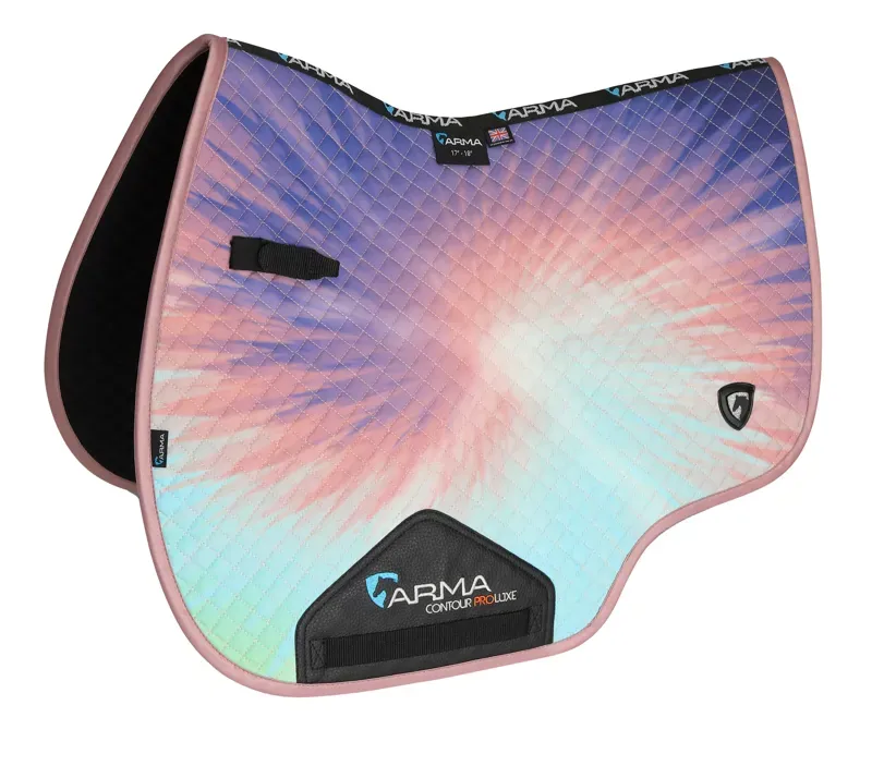 Shires Arma Tie Dye Saddlecloth Pink 15 - 16.5