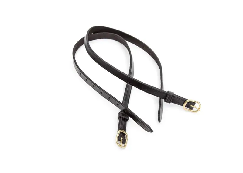 Blenheim Childs 1/2 Leather Spur Straps in Black