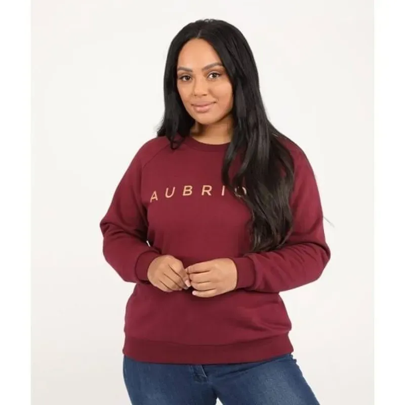 Shires Aubrion Boston Sweatshirt Wine Ladies X X Small