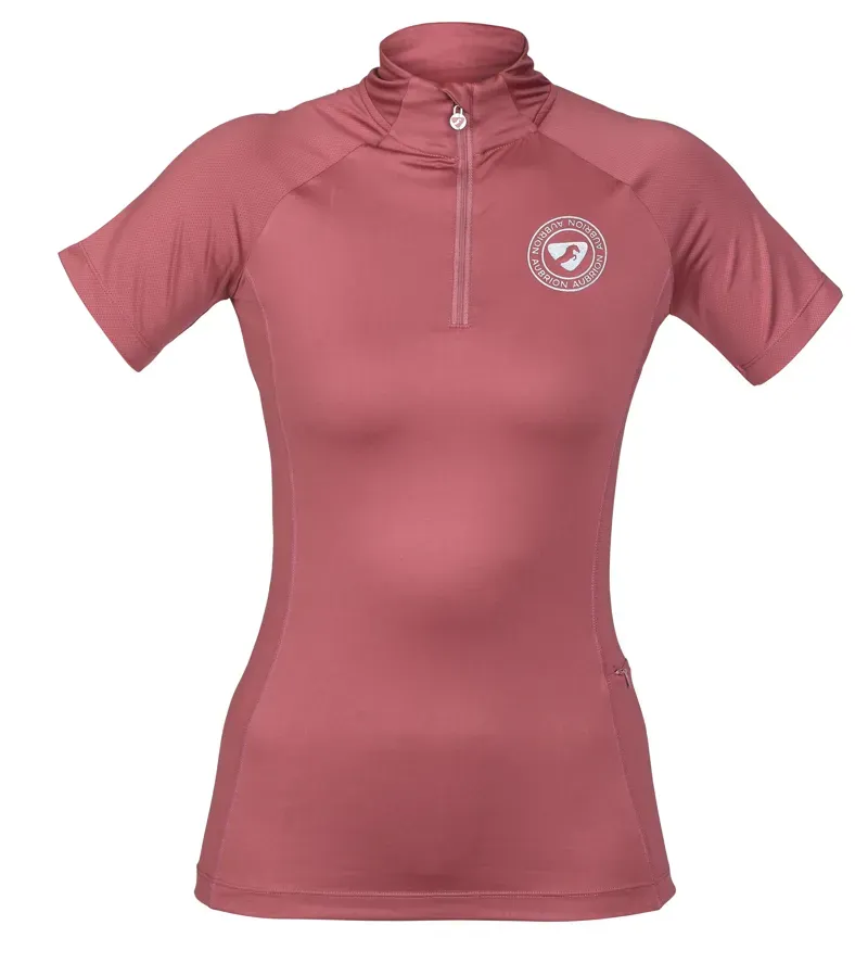 Aubrion Highgate Women's Short Sleeve Base Layer in Dusky Pink