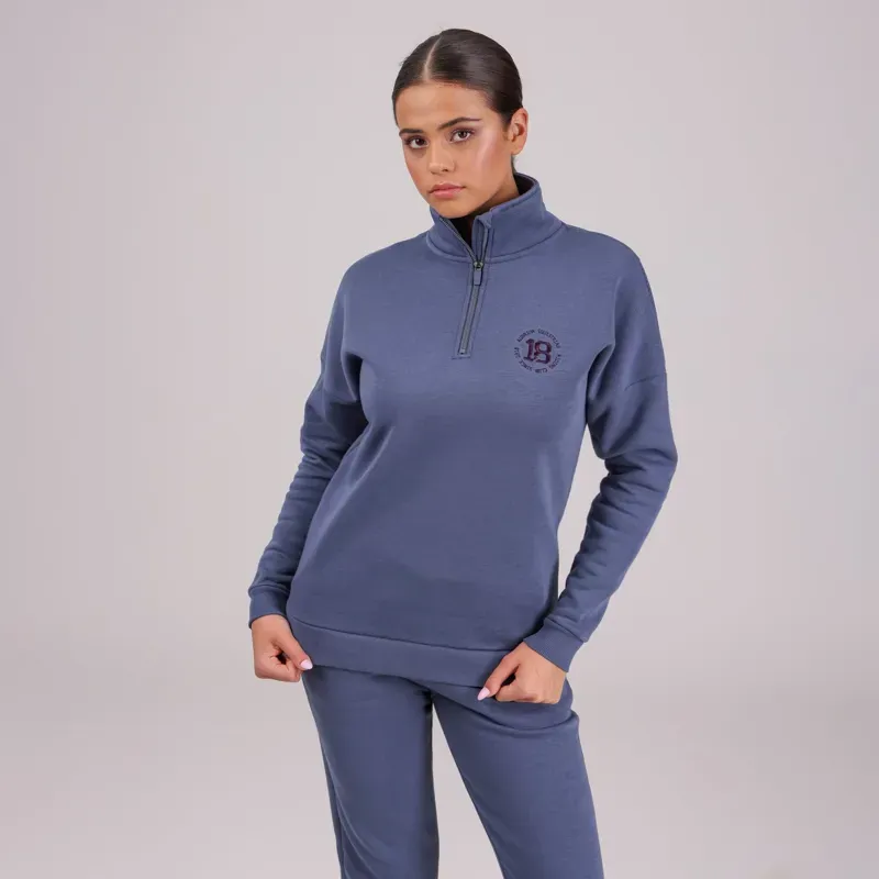 Aubrion Serene Half Zip Sweater in Blue-1