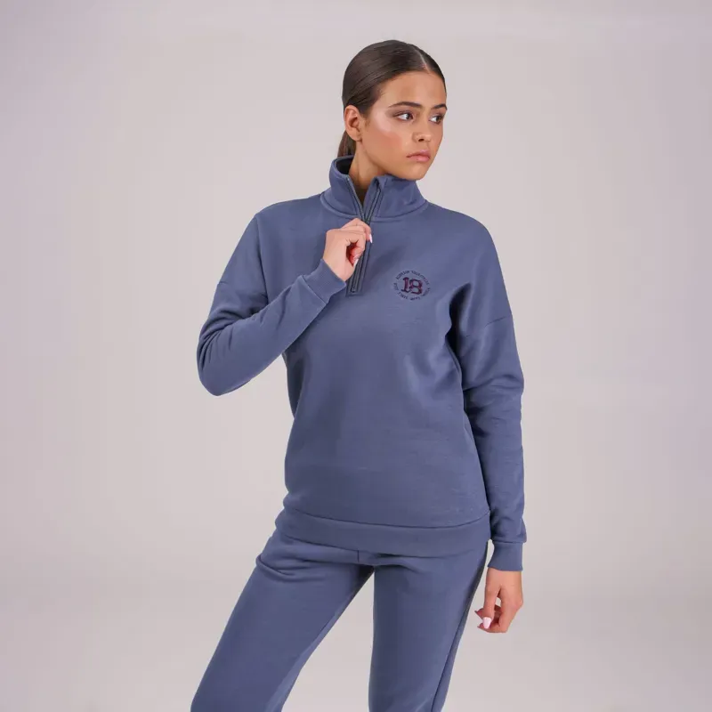 Aubrion Serene Half Zip Sweater in Blue-2