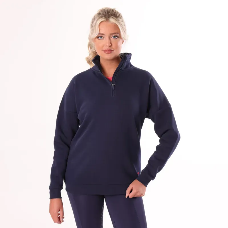 Aubrion Serene Half Zip Sweater in Navy-1