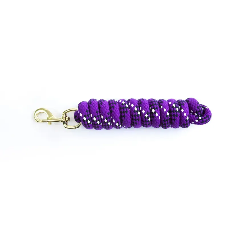 KM Elite Cotton 7ft Double Braided Leadrope in Purple