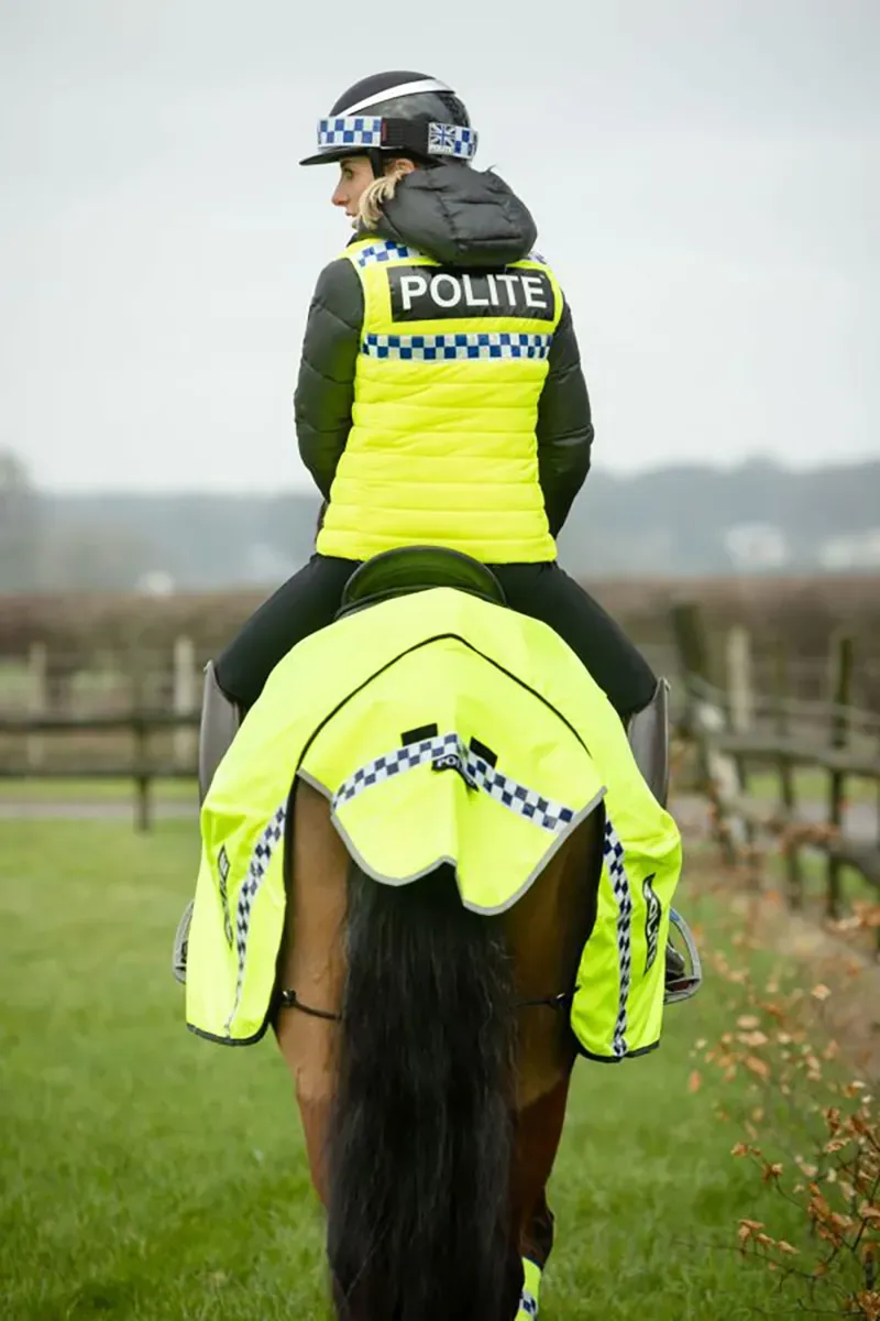 Equisafety Polite Hi-Vis Waterproof Wrap Around Rug in Yellow-2