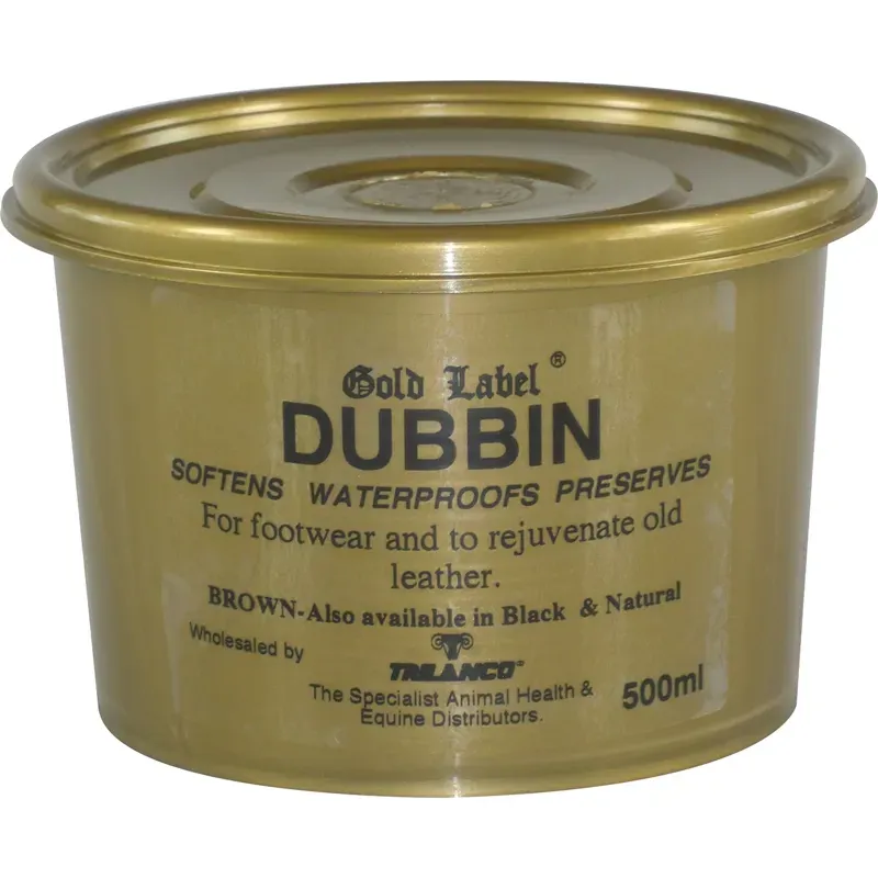 Gold Label 500g Dubbin in Brown