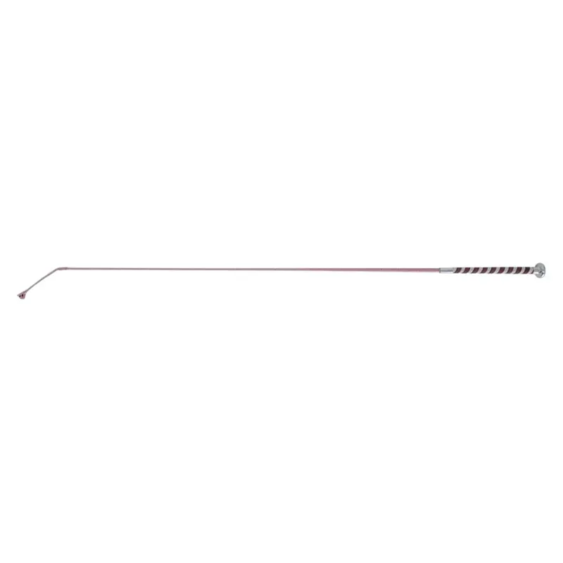 Hy Equestrian Pirouette Schooling Whip in Silver Glitter/Burgundy-1