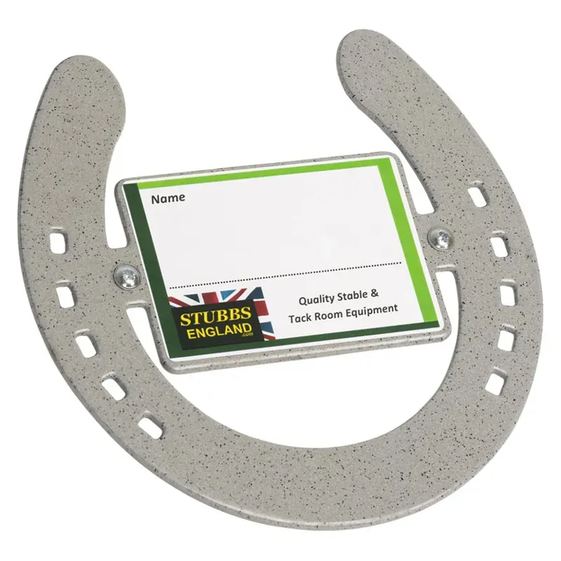 Stubbs Horseshoe Nameplate in Grey
