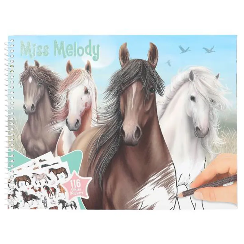 Miss Melody Horse Colouring Book-1