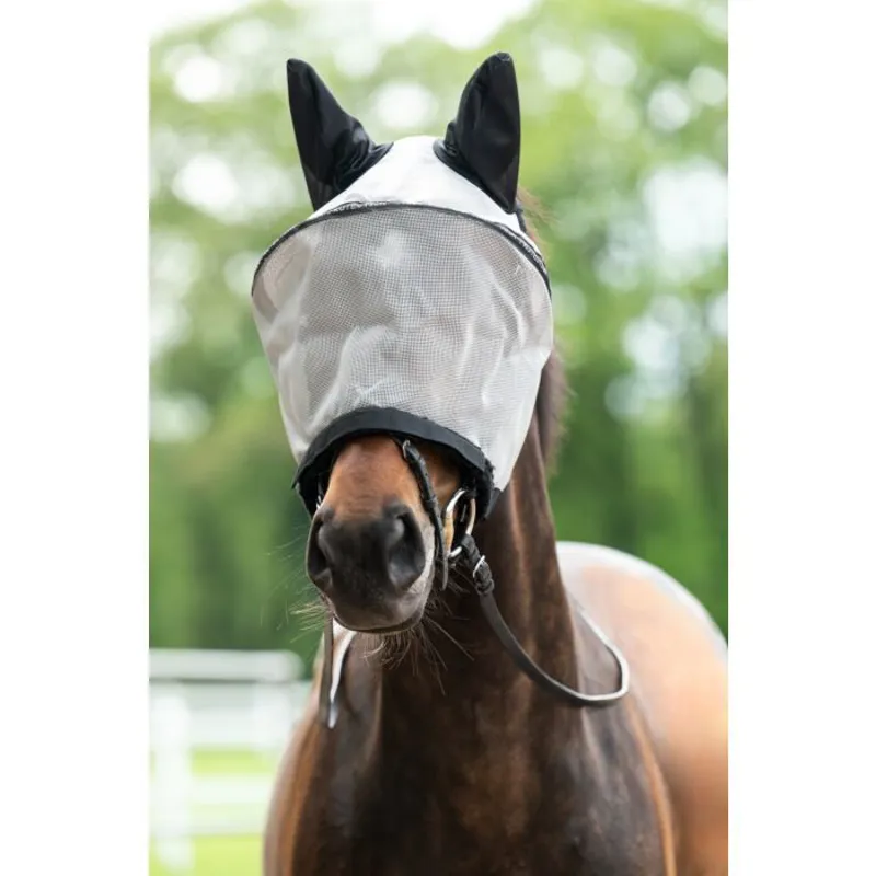 Anti-Fly Mask -Elastic- With Nose Protection 9400 mud grey-3