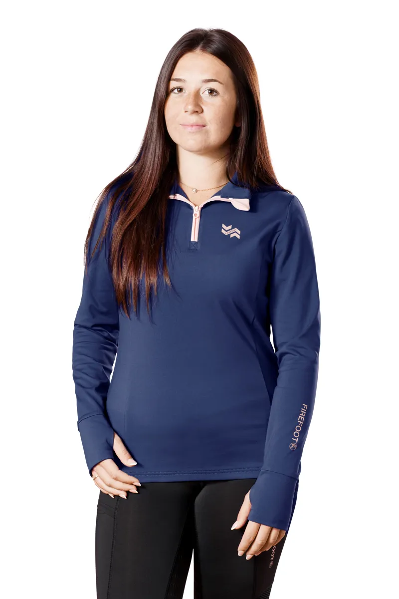 Ladies Birkby Fleece Lined Base Layer Charcoal/Rose Gold