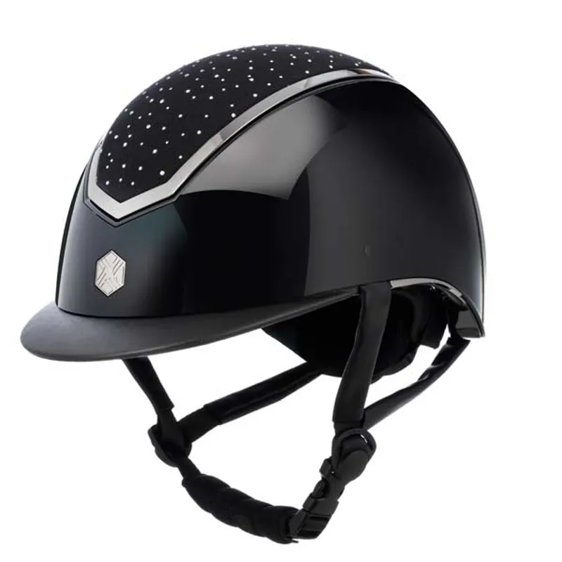 Charles Owen EqX Kylo Helmet Black Gloss/Chrom-Small
