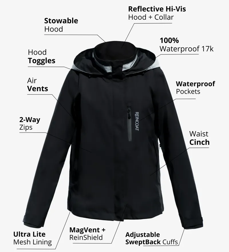 Reincoat Air Adult Black Medium 12-14-1