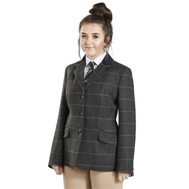 FireFoot Fewston Girls Tweed Jacket Green Check