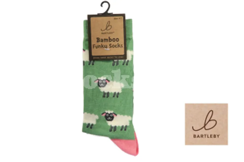 Bartleby Funky Bamboo Socks 4-7 Country Sheep