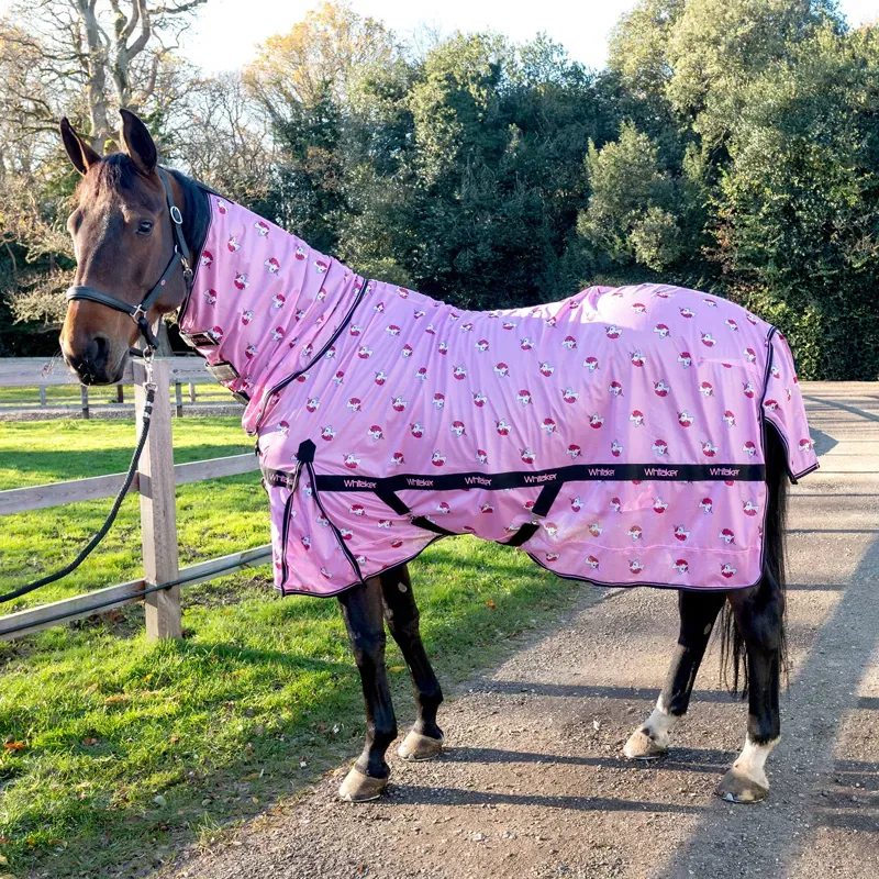 Whitaker Unicorn 4ft 3in Fly Rug in Pink